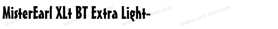 MisterEarl XLt BT Extra Light字体转换